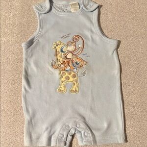 George Organic Baby Blue Romper